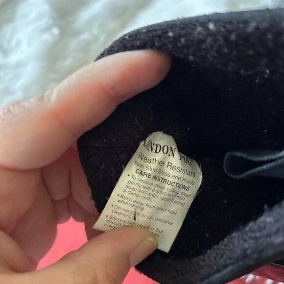 London Fog Zip Up Boots Womens 7.5 Black Weather Resistant - Picture 5 of 5